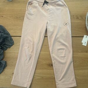 Adidas X Stella McCartney Light Pink and black sweatpants size‎ M straight leg